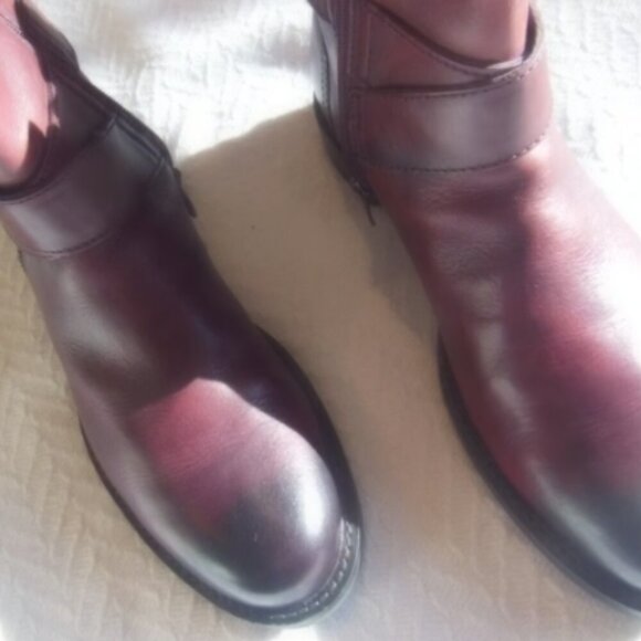 ECCO SARTORELLE Women's Leather Mid Cut Buckle Ankle Boot Brown Size 9 NWT - Picture 11 of 12